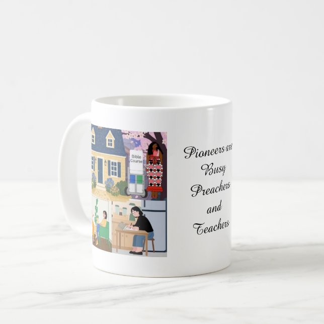 Pioniere sind beschäftigte Prediger und Lehrer - S Kaffeetasse (Vorderseite Links)
