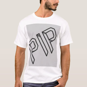 PIP 3D Typografie T-Shirt   Isometrischer Buchstab
