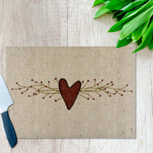 Pip Berry Heart Glass Cutting Board Schneidebrett