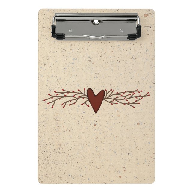 Pip Berry Heart Mini Clipboard Klemmbrett (Vorderseite)