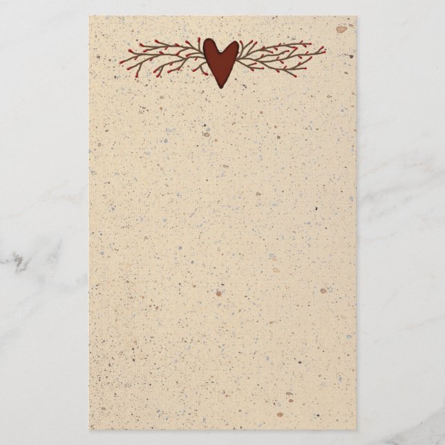 Pip Berry Heart Stationery Briefpapier (Vorderseite)