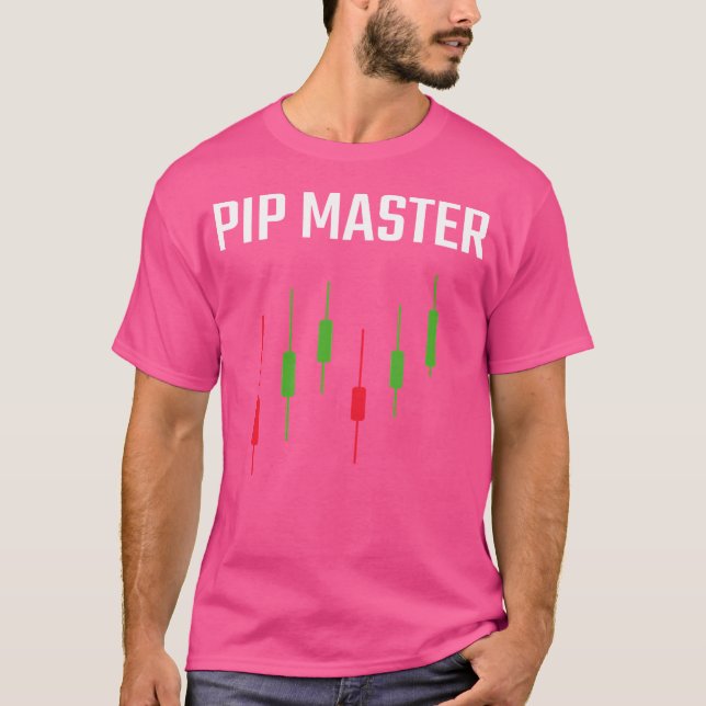 Pip Master Funny Forex Candlestick Trading T-Shirt (Vorderseite)