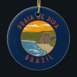 Pipa Beach Brasilien Reisen Art Vintag Keramik Ornament<br><div class="desc">Pipa Beach in einem Vektor Art Stil. Pipa Beach ist einer der bekanntesten Strände Brasiliens. Das Hotel liegt neben der Stadt Natal,  der Hauptstadt Stadt des Staat Rio Grande do Norte.</div>