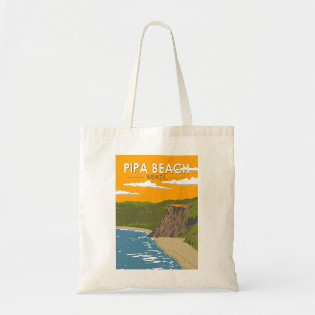 Pipa Beach Brasilien Reisen Art Vintag Tragetasche (Vorne)
