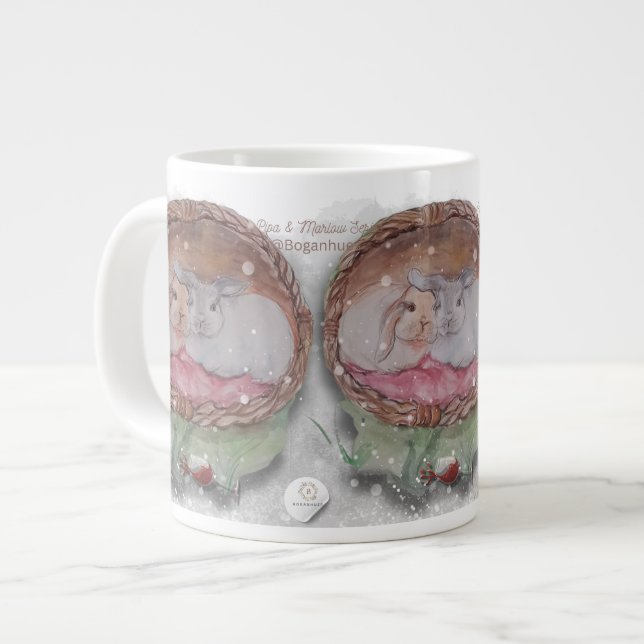 Pipa & Marlow Series Boganhues Print Jumbo-Tasse (Vorderseite Links)