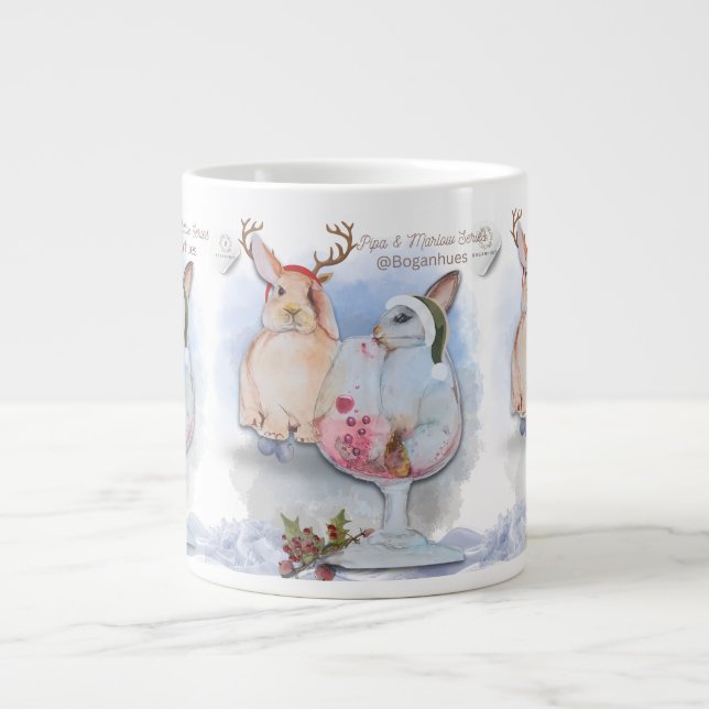 Pipa & Marlow Series Boganhues Print Jumbo-Tasse (Vorderseite)