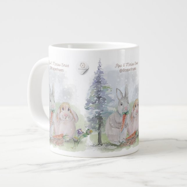 Pipa & Marlow Series Boganhues Print Jumbo-Tasse (Vorderseite Links)
