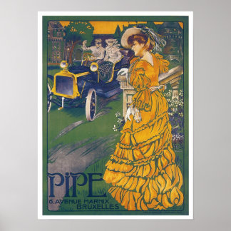 Pipe Automobile Vintage und Art Posters Poster
