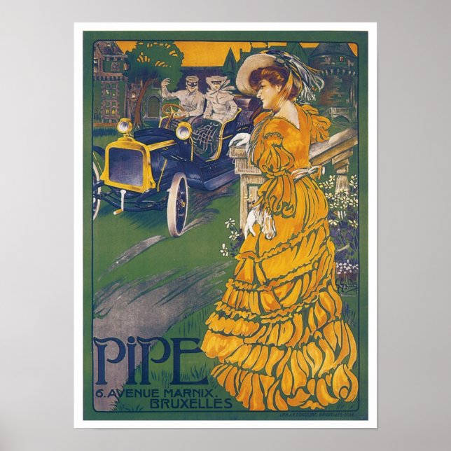 Pipe Automobile Vintage und Art Posters Poster (Vorne)