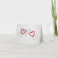 Pipe cleaner Herzkarte Valentinstag