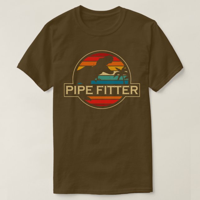Pipe Fitter Dinosaur T-Shirt (Design vorne)