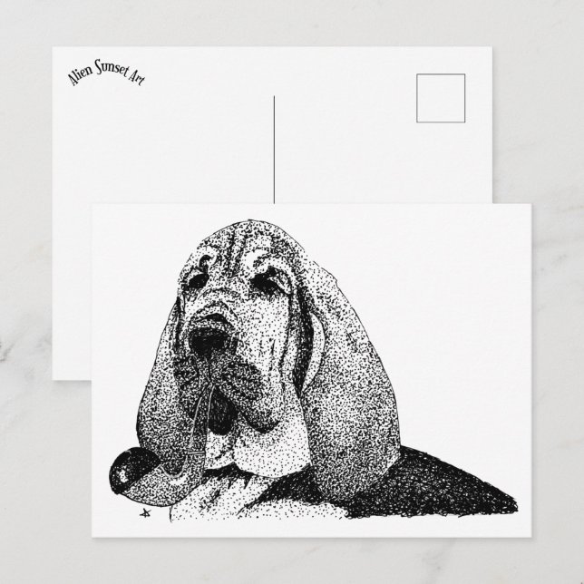 Pipe Hound Postkarte (Vorne/Hinten)