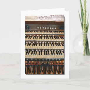 Pipe organ at Temple Church, London Greeting card Karte