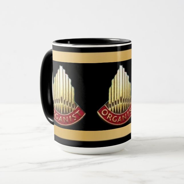 Pipe Organ Facade Organist Geschenk Tasse (Vorderseite Links)