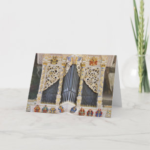 pipe organ in Marktkirche, Halle  greeting card Karte