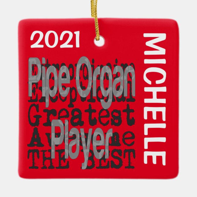 Pipe Organ Player Extraordinaire CUSTOM Keramikornament (Vorderseite)
