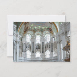 Pipe organ thank you card for musicians dankeskarte