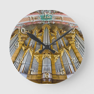 Pipe organ wall clock runde wanduhr
