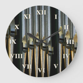 Pipe Orgeluhr mit römischen Ziffern Runde Wanduhr