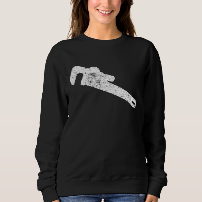 Pipe Wrench Pipe Fitting Klempner Sweatshirt (Vorderseite)