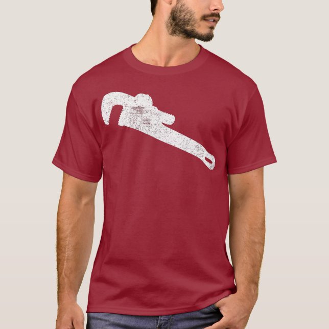 Pipe Wrench Pipe Fitting Klempner T-Shirt (Vorderseite)