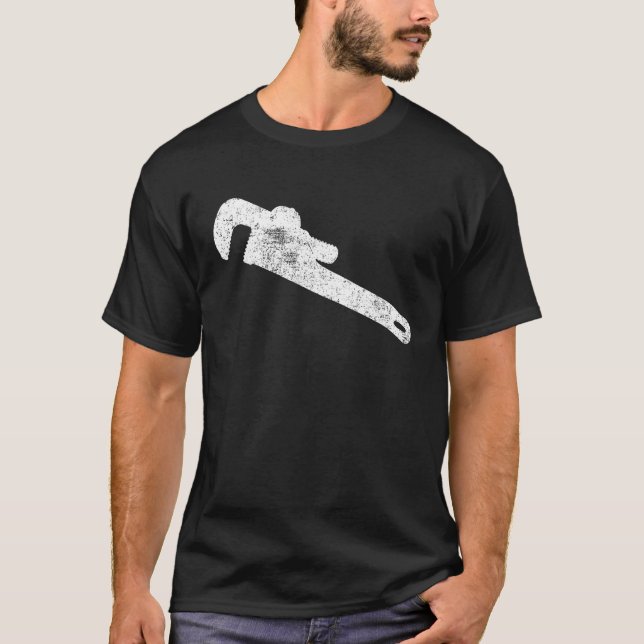 Pipe Wrench Pipe Fitting Klempner T-Shirt (Vorderseite)