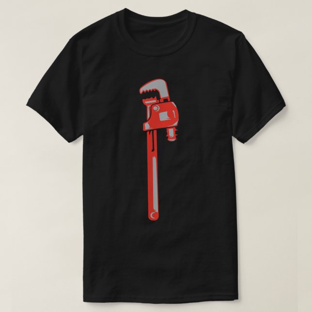 Pipe Wrench Plumber Pipefitter Expert Plumbing T-Shirt (Design vorne)