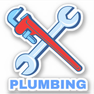 Pipe Wrench Plumbing Aufkleber