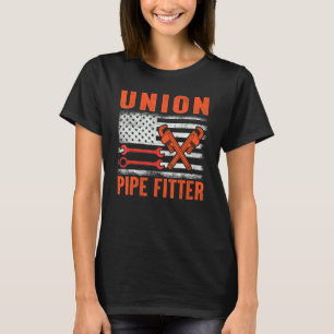 Pipefitter American Flag Gewerkschaft Pipefitter D T-Shirt