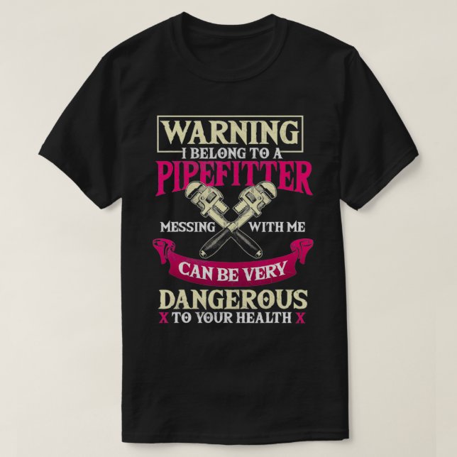 Pipefitter Gifts Funny Plumber Klempner Pipefitter T-Shirt (Design vorne)