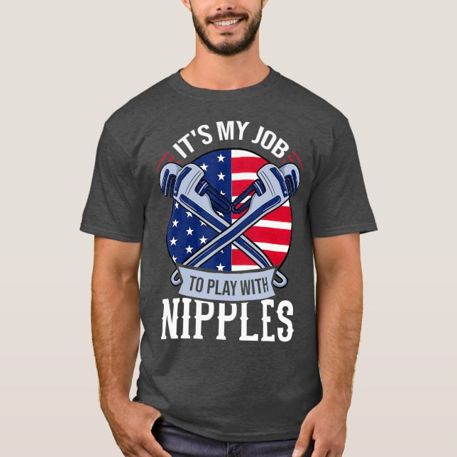 Pipefitter Steamfitter Gift Plumber USA American T-Shirt (Vorderseite)