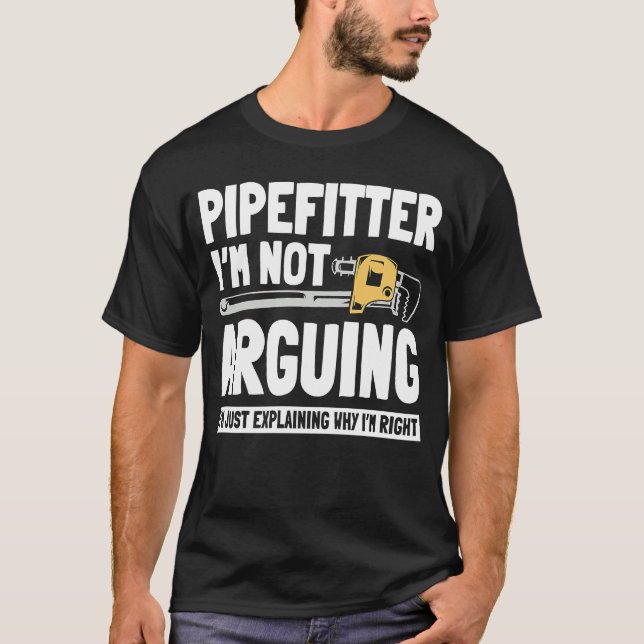 Pipefitter Steamfitter Plumber Tradesman Piping Sy T-Shirt (Vorderseite)