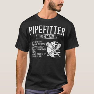 Pipefitter Steamfitter Plumber USA Flag T-Shirt