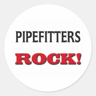 Pipefitters Rock Runder Aufkleber