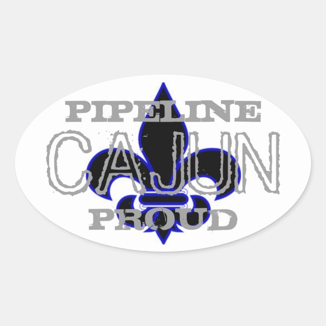 Pipeline Cajun Ovaler Aufkleber (Vorderseite)