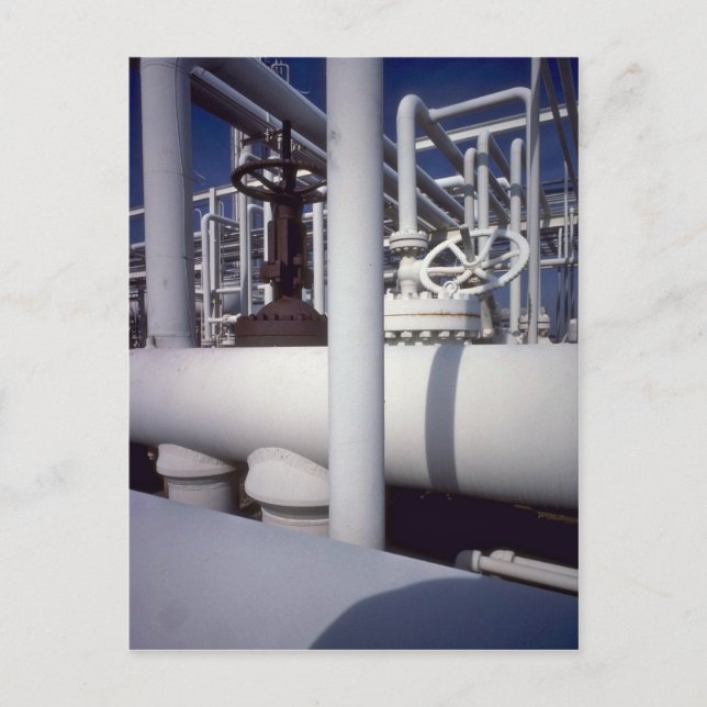 Pipeline für Erdölraffinerien Postkarte (Vorderseite)
