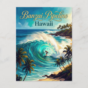 Pipeline Hawaii Postkarte