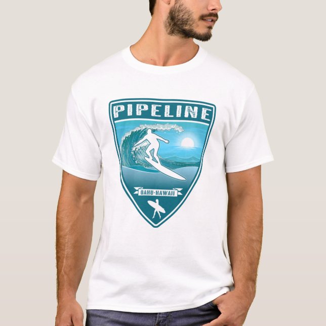 Pipeline Oahu Hawaii T-Shirt (Vorderseite)
