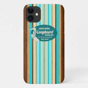 Pipeline Surfboard Hawaiian Stripes Aqua Case-Mate iPhone Hülle