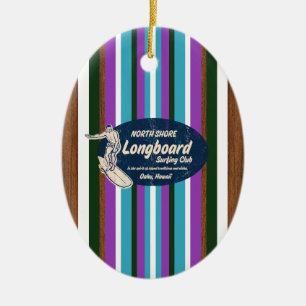 Pipeline Vintag Surfboard Ornament