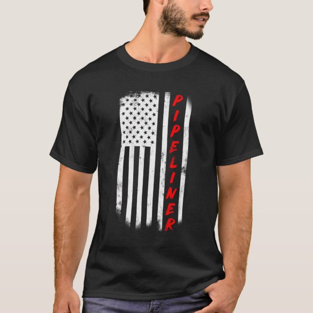 Pipeliner American Flag Hoodie for Welding Welding T-Shirt (Vorderseite)