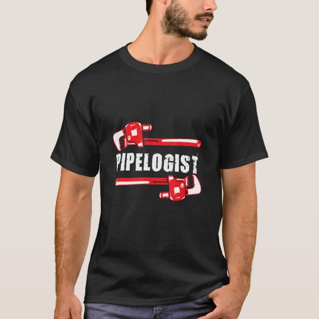 Pipelogist Plumber Pipefitter Experte Klempnergurt T-Shirt (Vorderseite)