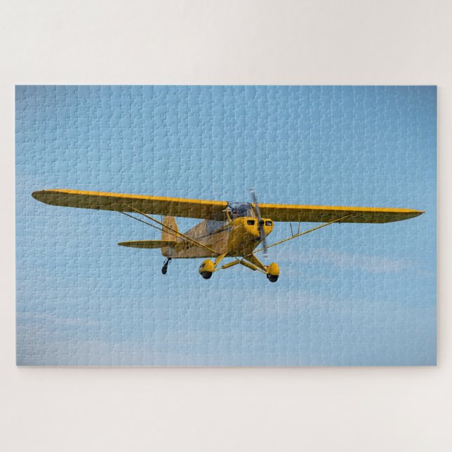 Piper Cub - Klassisches Leichtflugzeug mit Propell Puzzle (Horizontal)