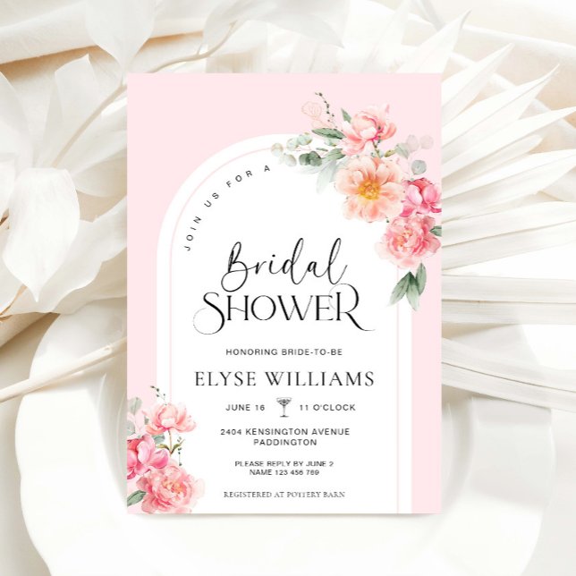 Piper Floral Brautparty Einladung (Piper Peony Floral Bridal Shower Invitation )