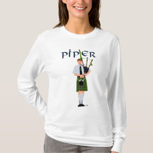 PIPER Green Kariert T-Shirt