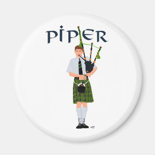 PIPER Grün Kariert Magnet