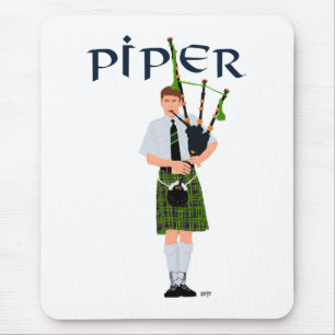 PIPER Grün Kariert Mousepad