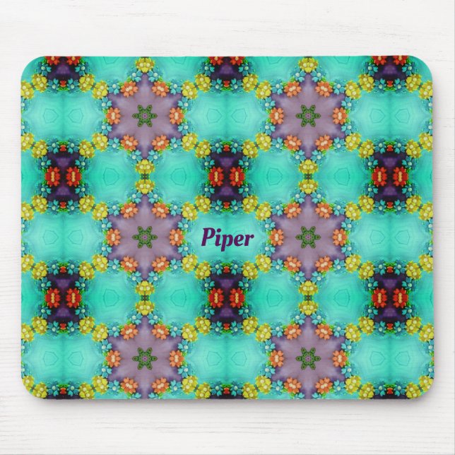 PIPER ~ Hübsches Muster ~ Personalisiert Mousepad (Vorne)