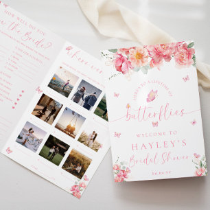 Piper Peony Butterfly Brautparty Game Booklet