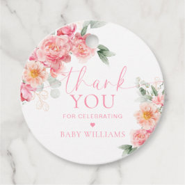 Piper Peony Floral Baby Dusche Vielen Dank für Ihr Geschenkanhänger